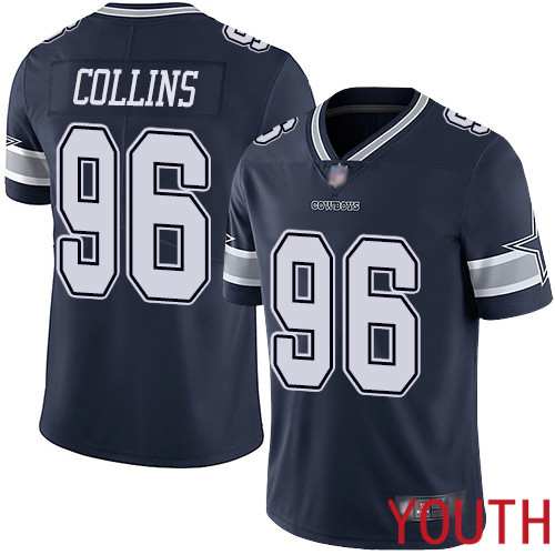 Youth Dallas Cowboys Limited Navy Blue Maliek Collins Home #96 Vapor Untouchable NFL Jersey